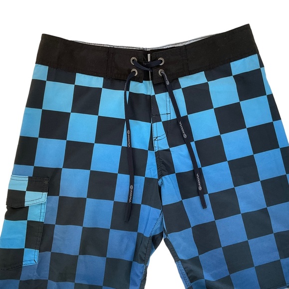 NWOT Atama Shorts Boardshorts Men’s 34-35 Blue Checkered MMA Jiu Jitsu Brazil - Picture 4 of 14